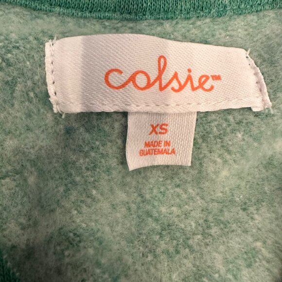 COLSIE JUNIOR WOMENS CROPPED SWEATSHIRT NEW SIZE XS GREEN - Picture 5 of 8